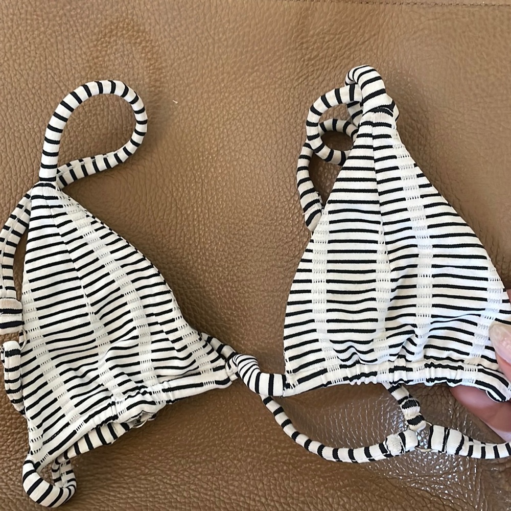 Revolve stripe bikini top
